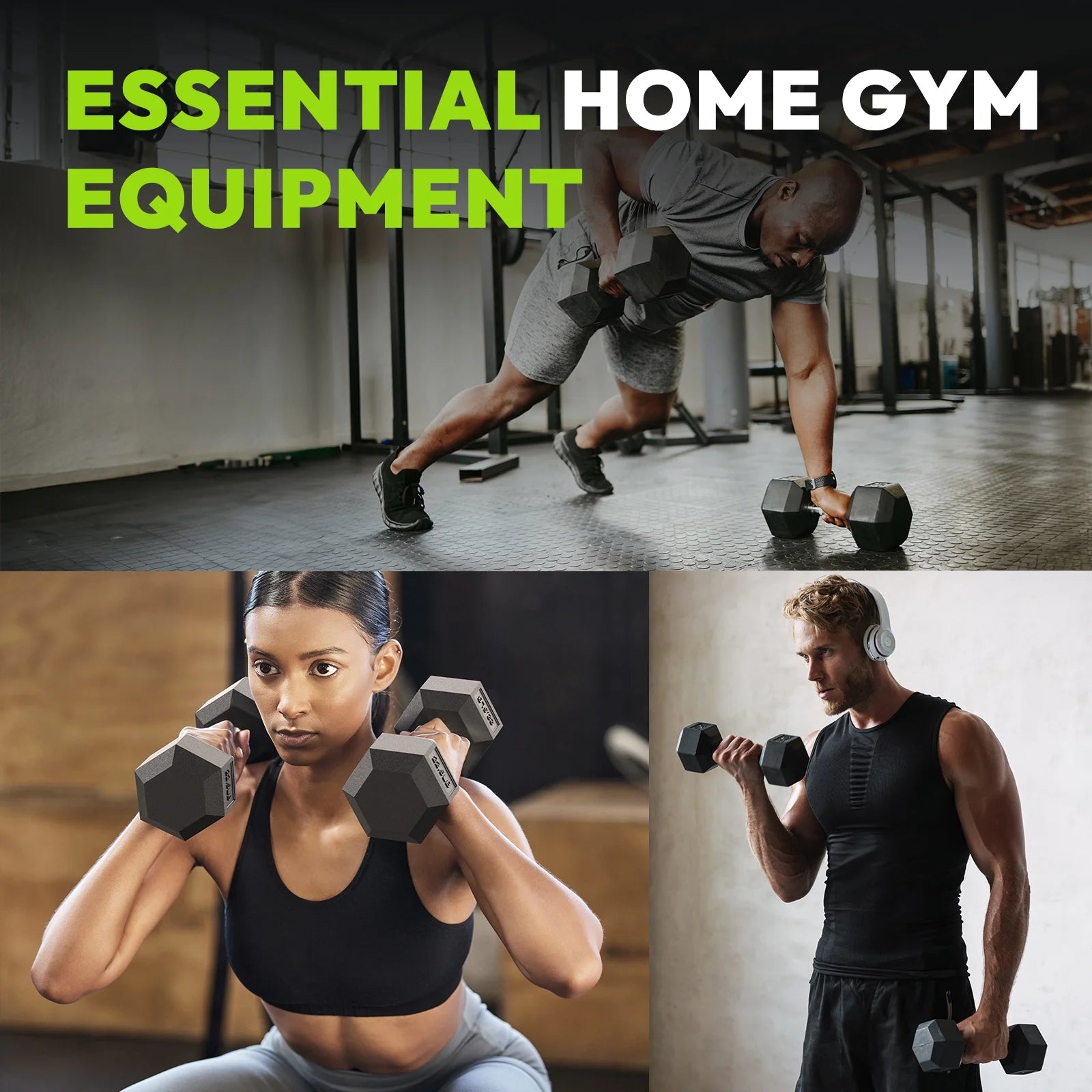 Dumbbell Set Rubber Encased Hex Dumbbell Free Weights Dumbbells Set Home Weight Set with Rack 5 * 2 / 10 * 2 / 15 * 2 / 20 * 2 / 25 * 2