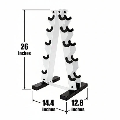 5-25Lb Rubber Coated Hex Dumbbell Set with a Frame Storage Rack Non-Slip Hex Shape for Muscle Toning, Strength Building & Weight Loss - Multiple Choices Available